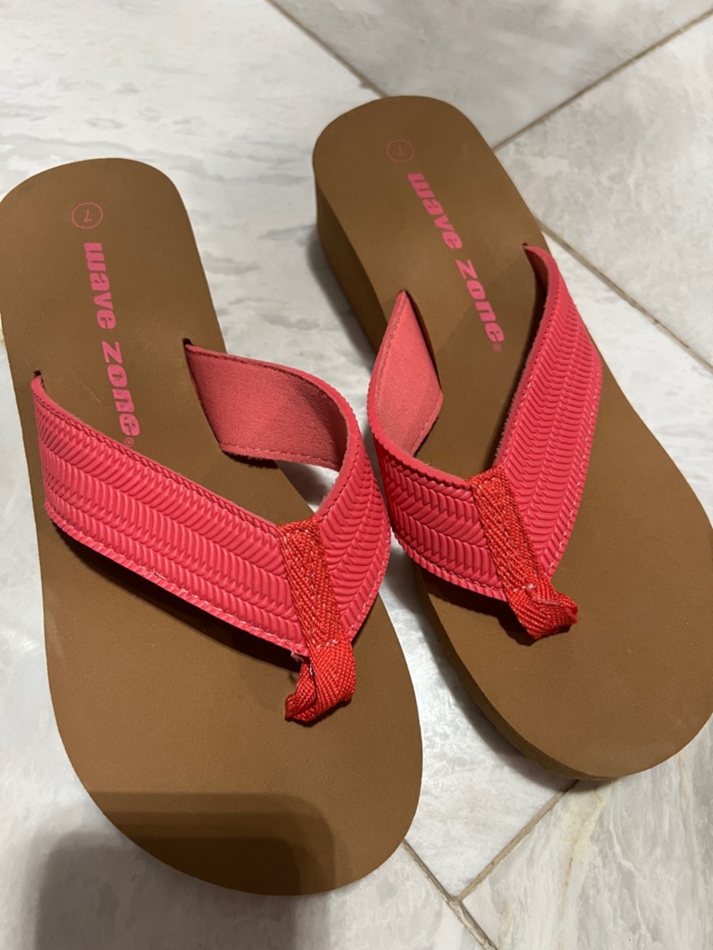 Wave Zone Coral Pink Flip Flop Sandals
